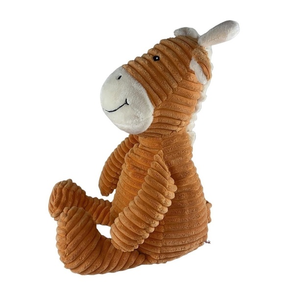 Unipak Giraffe Kordy Corduroy Stuffed Animal Chenille Orange Plush Toy - Picture 8 of 9